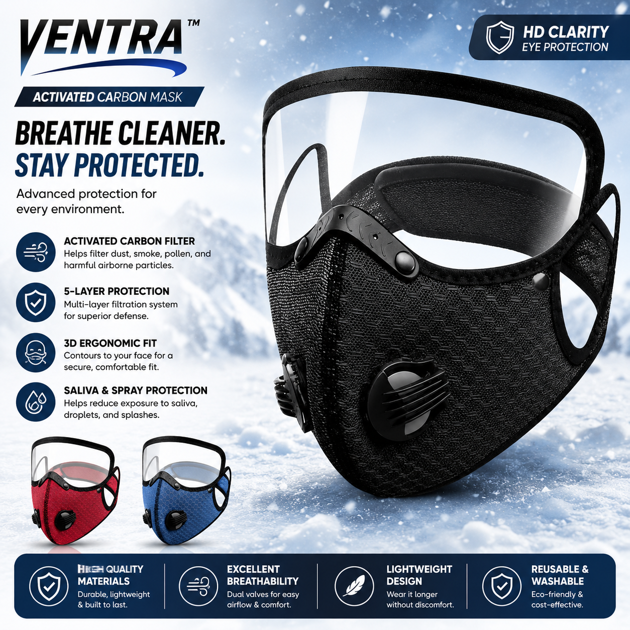 Ventra™ Carbon Filter Mask